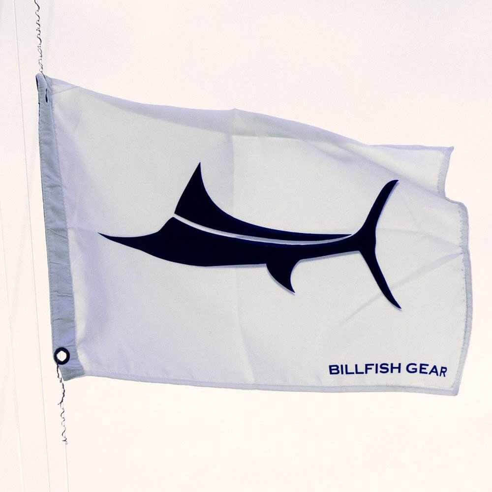 Attrezzatura per la pesca al trampolino, Billfish Gear Blue Marlin Flags Bianco 10Pk