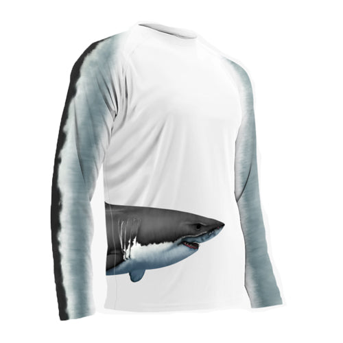 Capt. Prodotti di Harry, Camicie da adulto L/S Great White Wrap Around Performance