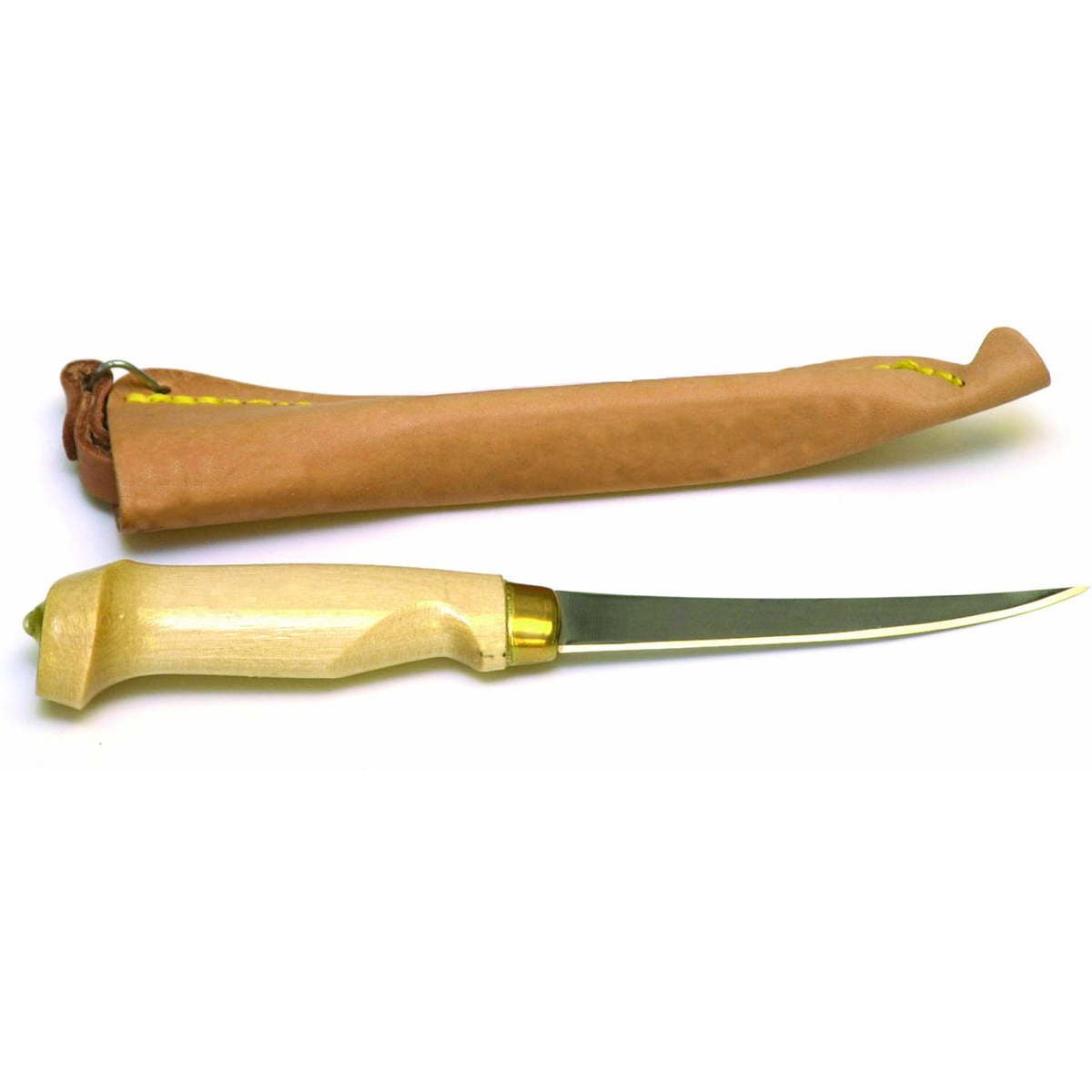 Artiglio d'aquila, Coltello da filetto con manico in legno Eagle Claw con fodero e lama in acciaio inox