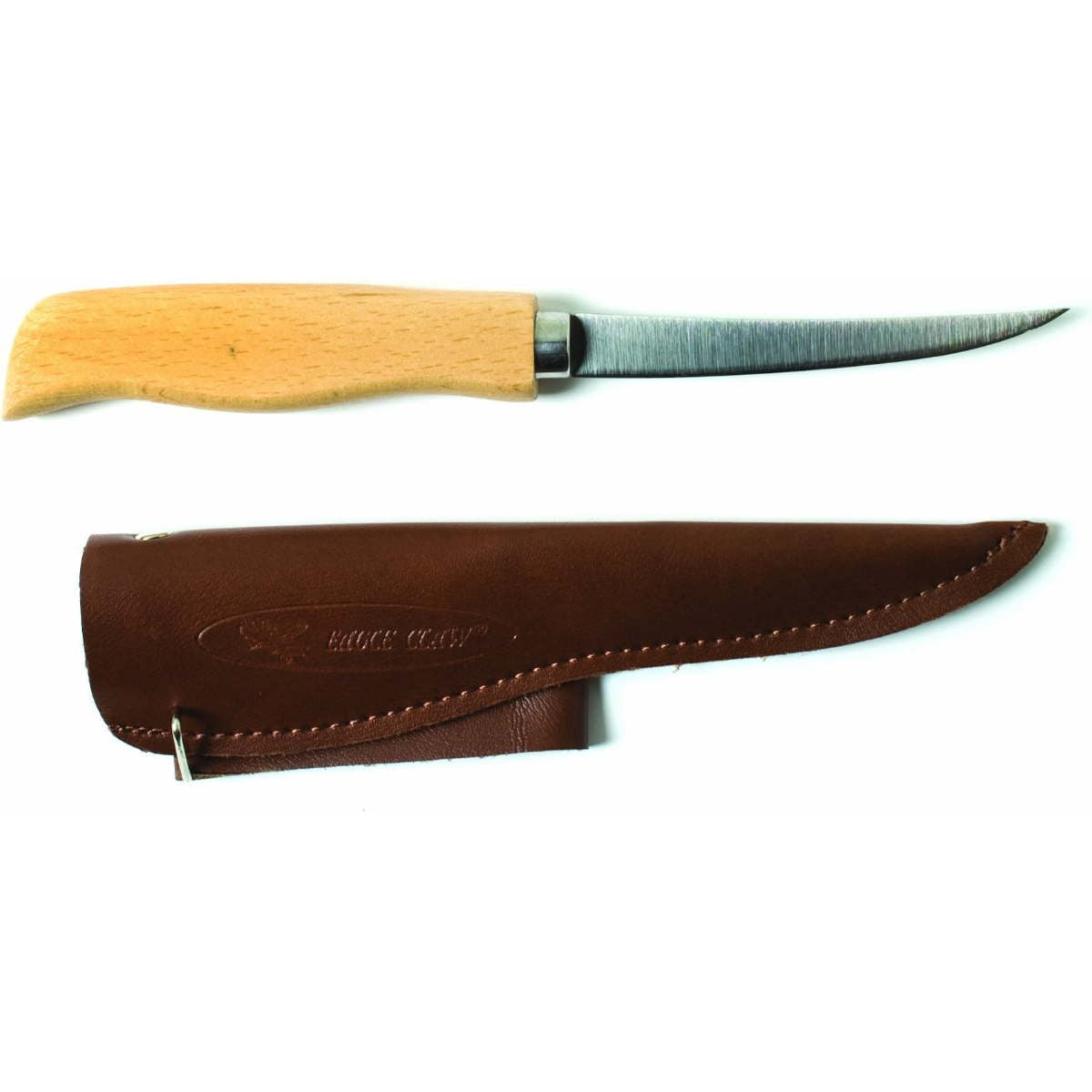 Artiglio d'aquila, Coltello da filetto con manico in legno Eagle Claw con fodero e lama in acciaio inox