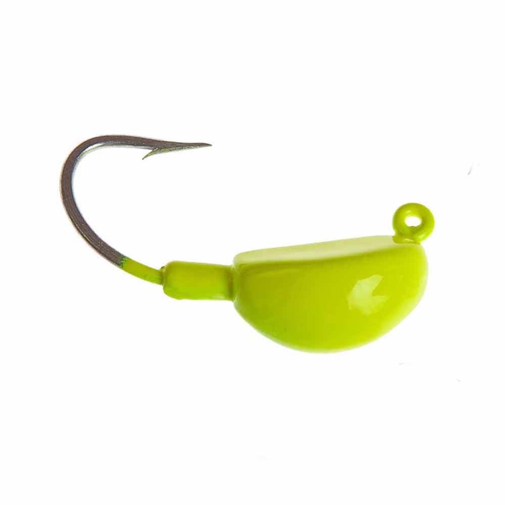 Esche artificiali, Hookup Lures Big Jig Heads 6/0 Duratin Hook 1OZ Chartreuse 3pk