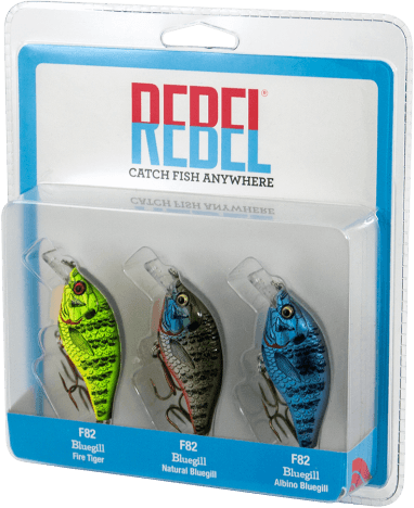 Ribelle, Rebel Bluegill Squarebill Crankbait 3-Piece Variety Pack