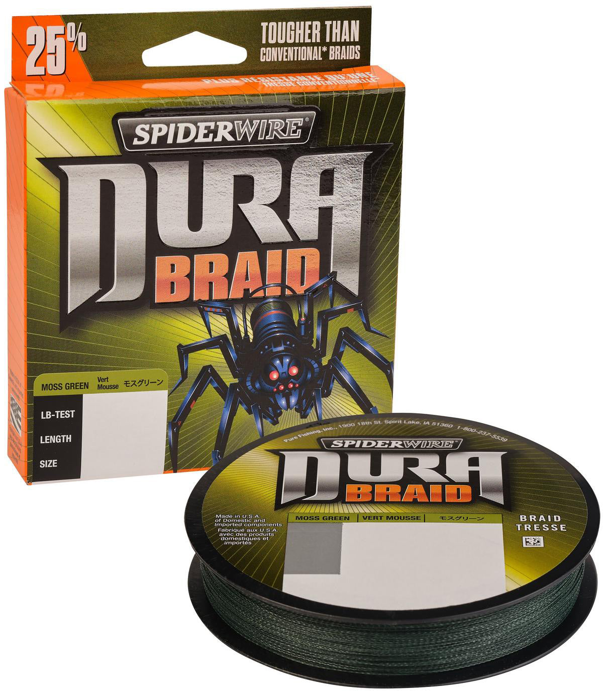 Filo di ragno, Spiderwire DuraBraid - Verde muschio