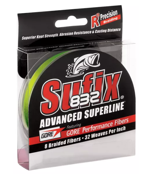 Sufix, Sufix 832 Advanced Superline filo da pesca intrecciato 300 metri Neon Lime